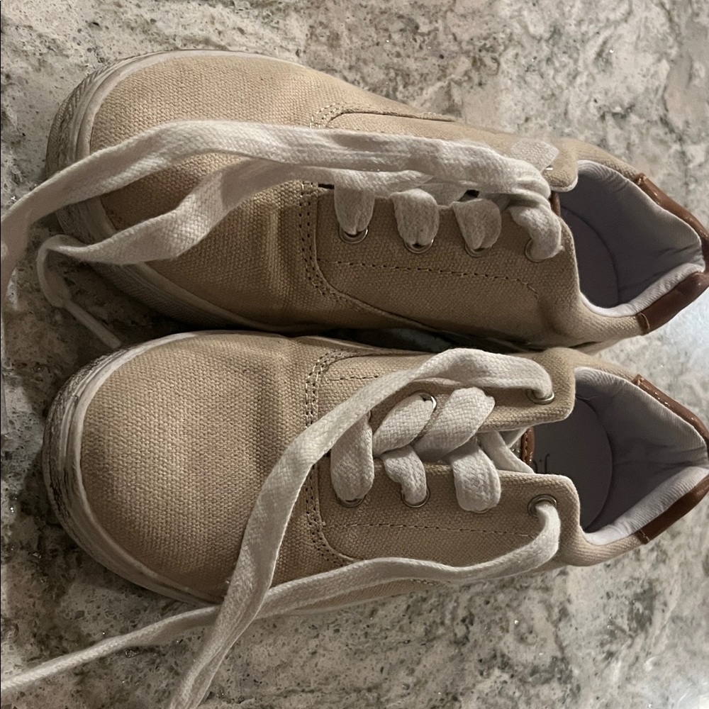 J. Crew Kids Tan Canvas Sneakers